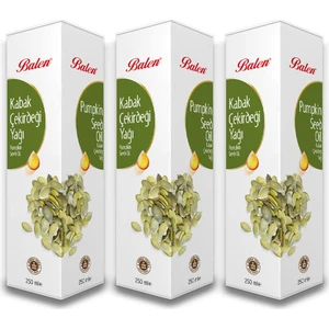 Kabak Çekirdeği Yağı Soğuk Pres 250 ml x 3