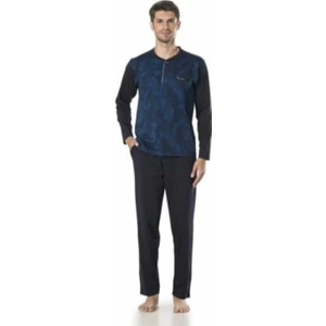 Pierre Cardin Erkek Çeyizlik Pijama Takımı 3 Düğmeli Jakar Dokumalı Pamuklu