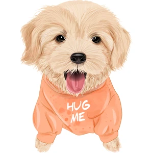 Art Pap Hug Me Köpek Sticker