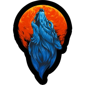 Art Pap Summer Howl Sticker Siyah Kenarlı- Kurt Özel Serisi