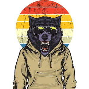 Art Pap Yırtıcı Cool Ayı Sticker
