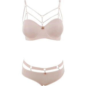 Lejardin Kadın Desteksiz Sütyen Külot Takımı Bralet Takım Basic Cup