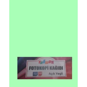 A4 Renkli Fotokopi Kağıdı Açık Yeşil 100'LÜ Paket