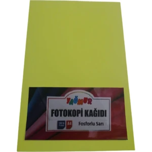 A4 Renkli Fotokopi Kağıdı Fosforlu Sarı 100'LÜ Paket