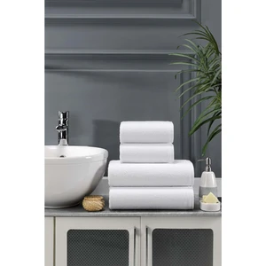 Vevien Home %100 Pamuklu 4 Parça Otel Havlusu Beyaz