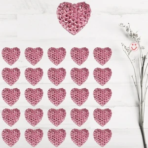 Süsle Bebek ve Parti Polyester Kalp Fiyonk, 1,3 cm - 25 Adet - PEMBE