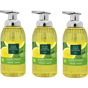 Eyüp Sabri Tuncer ZeytinYağlı Çeşme Limonu Köpük Sabun 500 mL 3 'Lü Paket