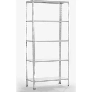 GalvanizRaf 5 Katlı Galvaniz Çelik Raf Arşiv Rafı Depo Rafı Kiler Rafı 43x93x200