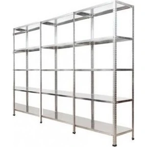 Galvanizraf 5 Katlı 3 Lü Bitişik Galvaniz Çelik Raf Arşiv Depo Kiler Rafı 31X60X200
