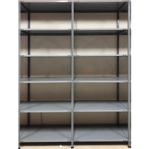 GalvanizRaf 6 Katlı Duble 2 li Galvaniz Çelik Raf Arşiv Depo Kiler Rafı 31x75x200