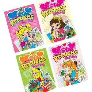 Prenses Boyama Stickerlı 16 Sayfa 4 Kitap