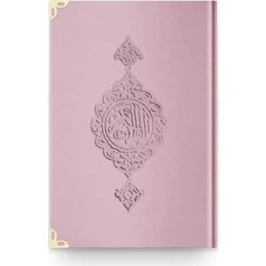 Hafız Boy Kadife Kur'an-I Kerim (Pudra Pembe, Yaldızlı, Mühürlü)