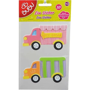 Eva 3D Sticker Kamyon - Dondurma Arabası