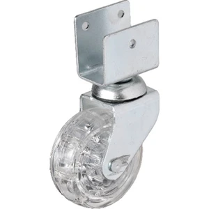 328 - 50X20 mm Şeffaf Makaralı Kısa U Tablalı Teker 4 Adet