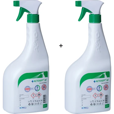 Actosept Af 1 Lt x 2 Alkollü Yüzey Dezenfektan Hızlı Kuruma Özelliği ve Taze