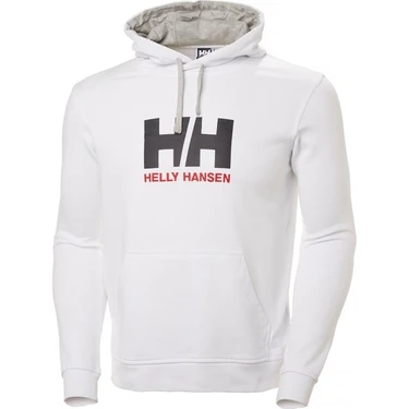 Helly Hansen HH Logo Hoodie Erkek Beyaz Kapüşonlu