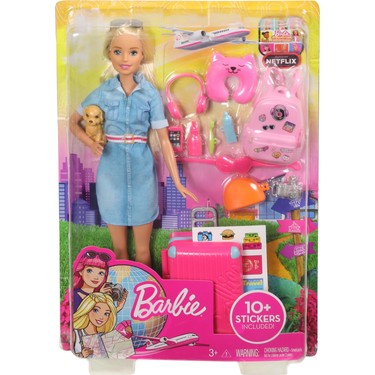 barbie seyahatte bebegi ve aksesuarlari kopekcik bavul ve fiyati