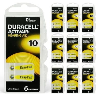 Duracell Activair 10 Numara Işitme Cihazı Pili