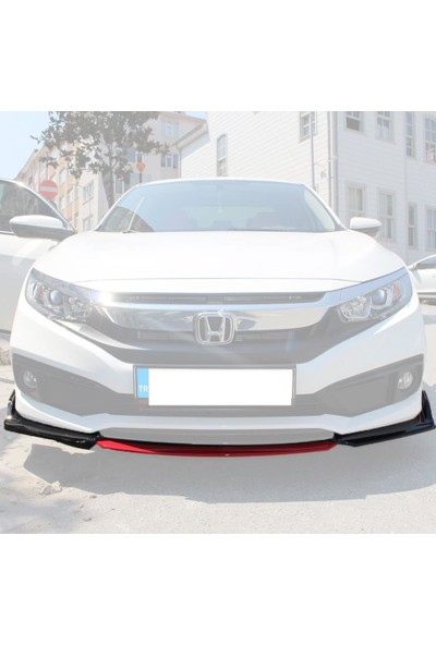 Araba Alışveriş Honda Aksesuar&tuning Civic Parlak Siyah 4 Parça Ön Lip