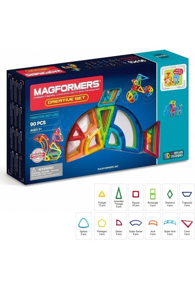 Magformers Mıknatıslı Creative Set 90 Parça - Designer Set