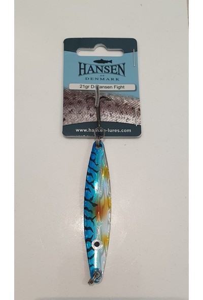Hansen Fight 21 gr Levrek Lüfer Kaşığı # Blue Mackarel