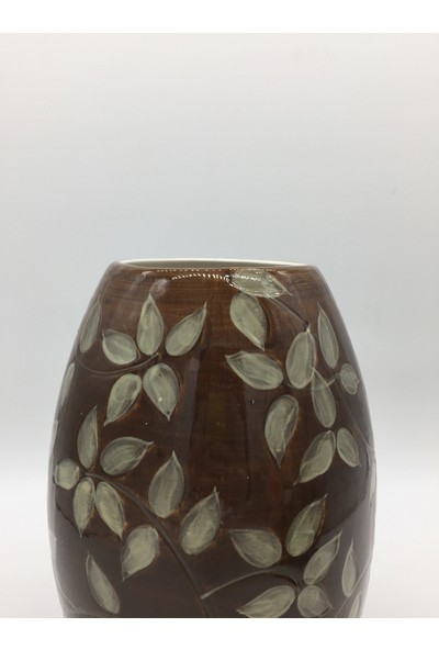 Afloday Anadolu Koleksiyonu Seramik El Yapımı Çiçek Desenli Vazo
