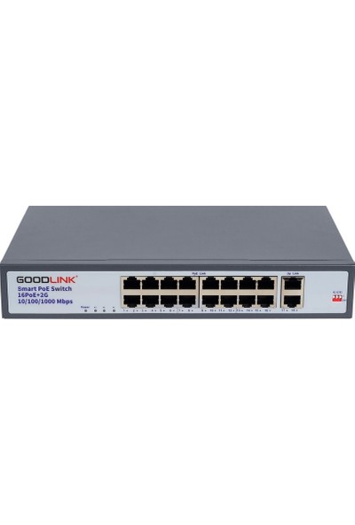 Goodlink 16 Port Poe Switch + 2 Port Uplink Gigabit