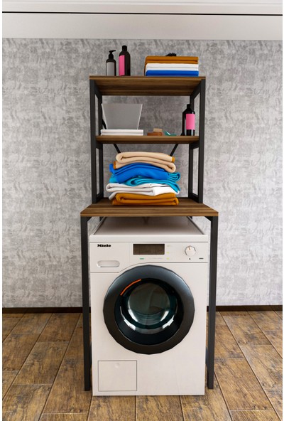 Ev Şehri Çamaşır Makinesi Üstü Düzenleyici Raf Banyo Dolabı Rafı Makina Üstü Dolap Raf 3 Raflı
