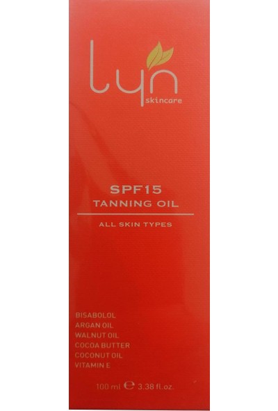 Lyn Skincare Bronzlaştırıcı Yağ (Tanning Oil) SPF15