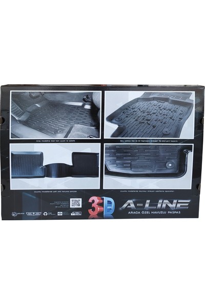 A-Line Audı A3SEDAN 2012+ 3D Havuzlu Paspas
