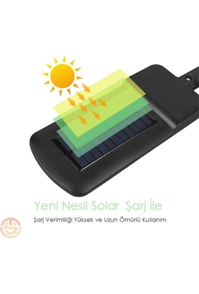 Technosmart Solar Güneş Enerjili Bahçe Aydınlatması Sokak Lambası Hareket Sensörlü 6 Gözlü Büyükboy