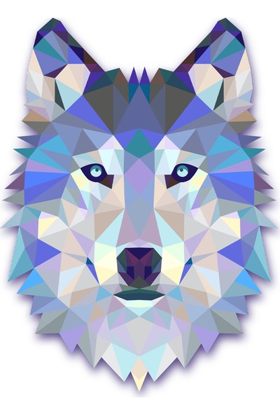 Art Pap Grey Wolf Sticker - Kurt Serisi