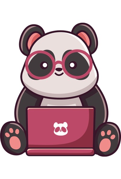 Art Pap Çalışkan Panda Sticker