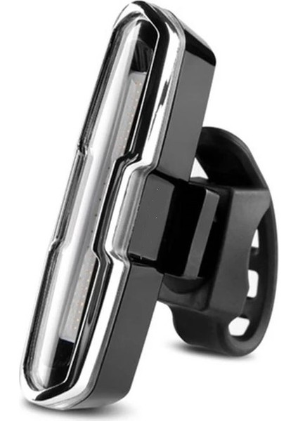 Mavi-Kırmızı Çakarlı USB Şarjlı 100 Lümen Bisiklet Stop Lambası