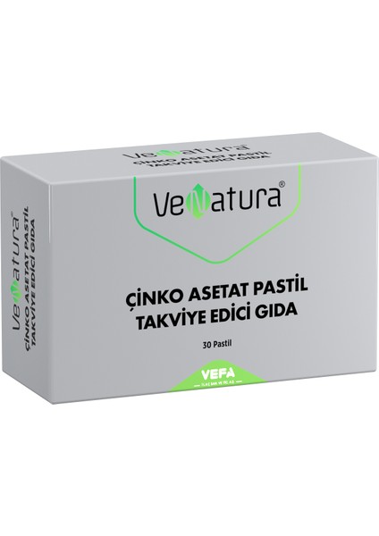 Çinko Asetat Pastil Takviye Edici Gıda
