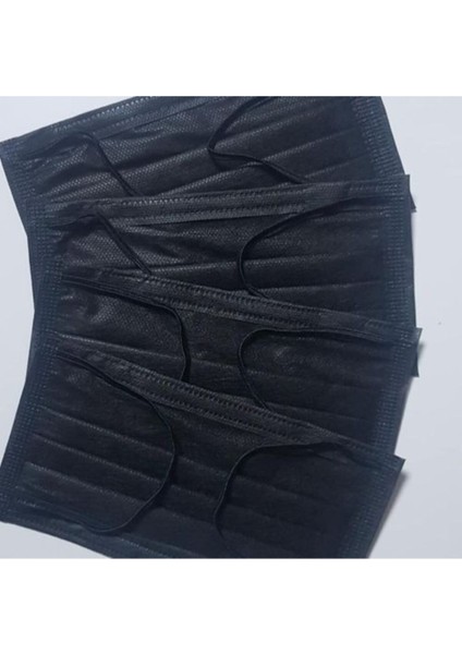 100 Adet Siyah Renkli Meltblown Yumuşak Lastikli Burun Telli 3 Katlı C.maske fiyatları