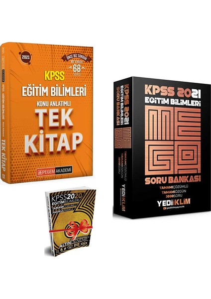 2021 Eğitim Bilimleri Konu Tek Kitap ve Yediiklim Mega Soru Bankası + Deneme