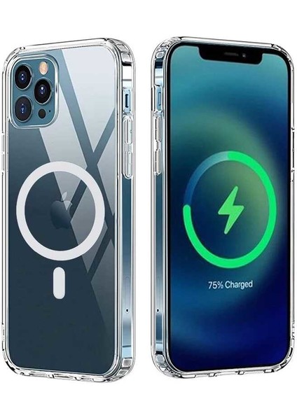 - iPhone 12 Pro Max Uyumlu Kılıf Kablosuz Şarj Destekli Tacsafe Magsafe Kapak