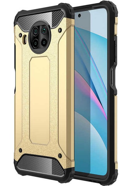 - Xiaomi Mi 10T Lite 5G - Kılıf Çift Katman Zırh Tank Crash Military Kapak - Gold - T15691