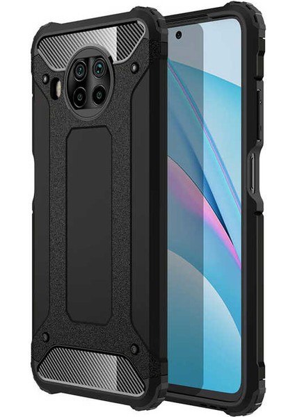 - Xiaomi Mi 10T Lite 5G - Kılıf Çift Katman Zırh Tank Crash Military Kapak - Siyah - T15691