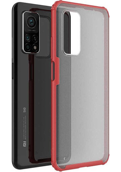 - Xiaomi Mi 10T 5G - Kılıf Koruyucu Sert Volks Kapak - Kırmızı - T15824