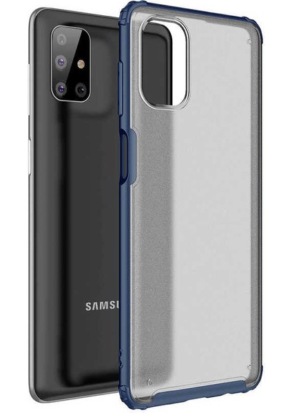 - Samsung Galaxy M51 - Kılıf Koruyucu Sert Volks Kapak - Lacivert - T15823