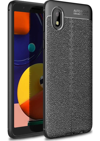 - Samsung Galaxy A01 Core - Kılıf Auto Focus Karbon Niss Silikon Kapak - Siyah - T16532