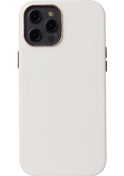 - Apple iPhone 12 Pro - Kılıf Kablosuz Şarj Destekli Leathersafe Magsafe Kapak - Beyaz
