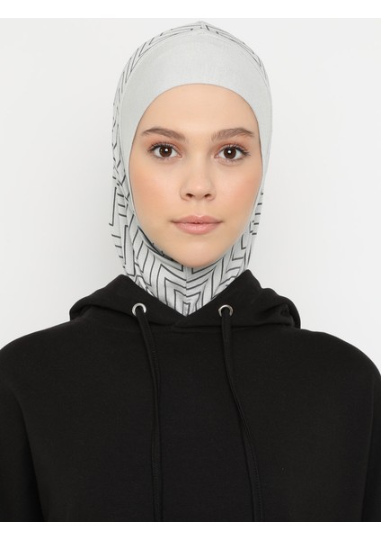 Çizgili Spor Bone - Açık Gri - Ecardin indirimleri