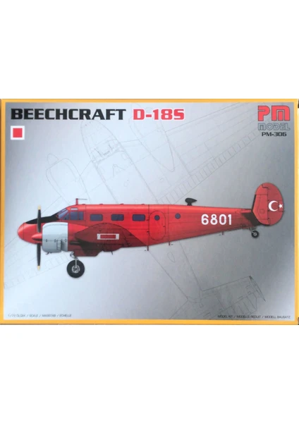 Beechcraft D-18S Yolcu-Yük Uçağı PM Model Demonte Plastik Uçak Maket Kiti