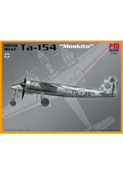 Pm Model Crewturk Focke Wulf TA-154 Plastik Maket