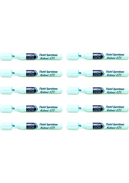 Fosforlu Kalem 421 Pastel Mavi 10 Lu Paket