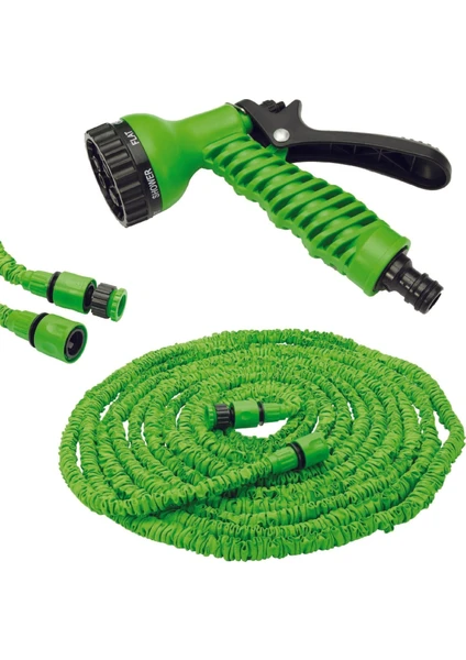 Magic Hose Uzayan Sihirli Hortum (Yeşil) 15 Metre (Sulama Tabancası Dahil)