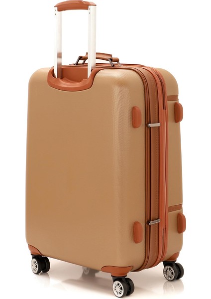 V209 Lüx ABS Valiz Seti 3'lü Teleskopik Saplı indirimleri